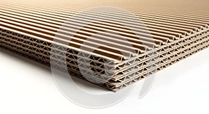 Stack Of Corrugated Cardboard Sheets (AI Generated)