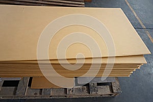 Stack of corrugated paper