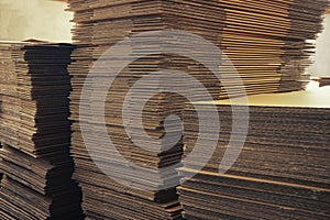 Stack of corrugated paper