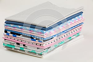 Stack of cotton fabric material