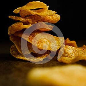 Stack of Crispy POTATO CHIPS