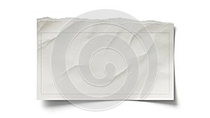 Stack of crumpled paper sheets isolated on white background