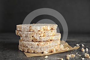 Stack of crunchy rice cakes