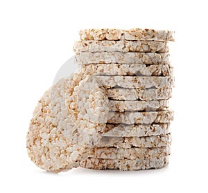 Stack of crunchy rice cakes