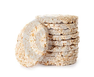 Stack of crunchy rice cakes