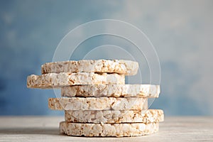 Stack of crunchy rice cakes