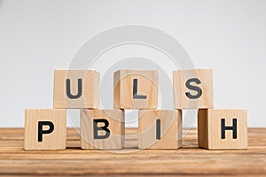 stack of cubes with black publish