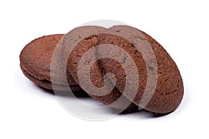 Stack of dark chocolate cookies