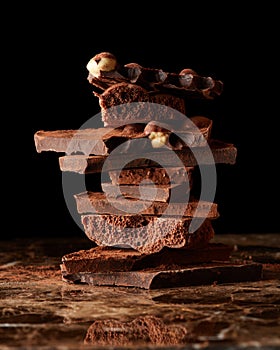 Stack dark chocolate