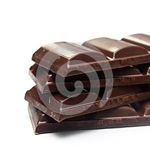 Stack Of Dark Chocolate Pieces