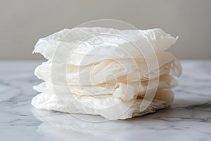Stack of Delicate Cream Colored Papers