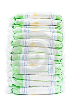 Stack of diapers photo