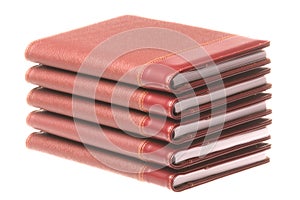 Stack of Diaries Isolated