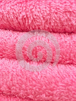 Stack of differen pink towel