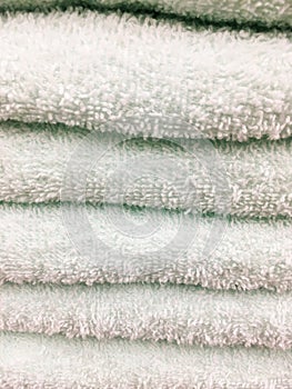 Stack of differen white towel