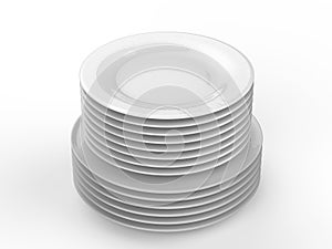 Stack of dishes photo