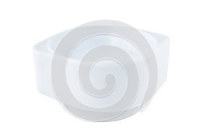 Stack of disposable plastic plates