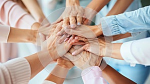 A Stack of Diverse Hands.AI generated image