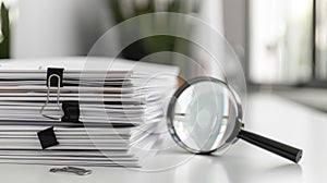 The stack of documents.AI generated image