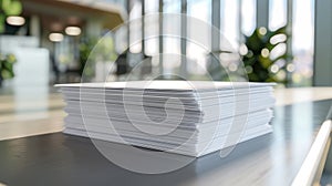 The stack of documents.AI generated image photo