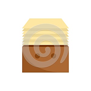 Stack documents icon flat isolated vector