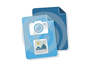 Stack of documents icon isolated on white background