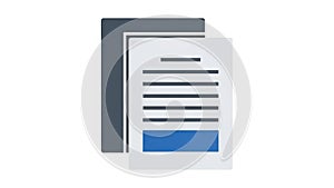 Stack of documents icon isolated on white background