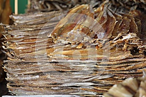 Stack of Dried fishes