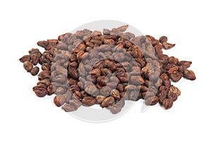 Stack of dried grape seeds