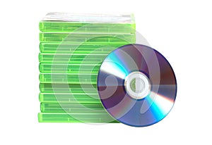 Stack of dvd's and cd's