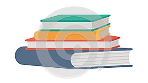 Stack of Educational Books: Learning, Knowledge Wisdom, vector design Generative AI