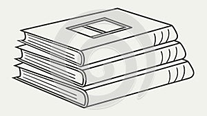 Stack of educational books, symbolizing knowledge, study, and learning. vector design Generative AI