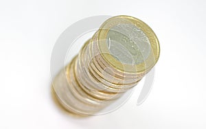 Stack of euro coins