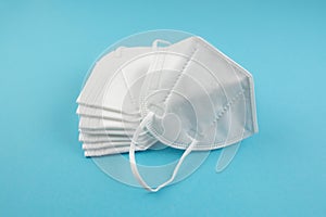 stack of FFP2 or N95 respirator face masks