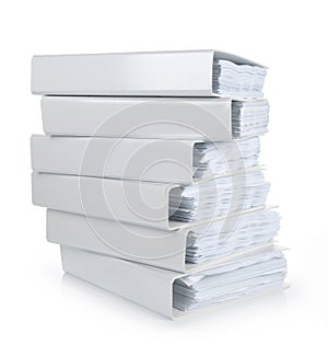 A stack of file Office binder