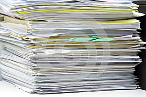 Stack of files photo