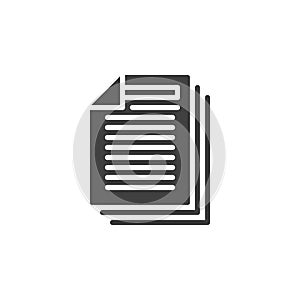 Stack of files vector icon