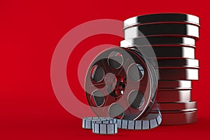 Stack of film reels