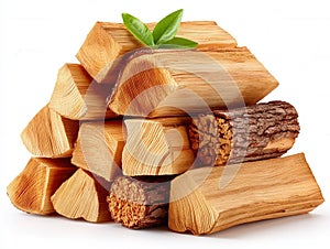 stack of fireplace logs