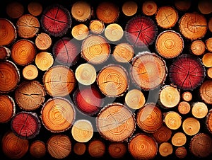 stack of fireplace logs