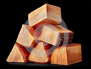 stack of fireplace logs