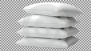 Stack of Five White Pillows