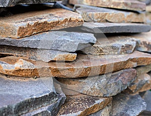 Stack of the flat stones