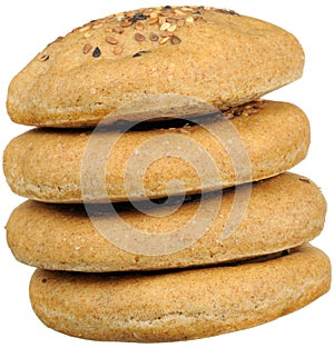 Stack of Flatbreads with Sesame Seeds