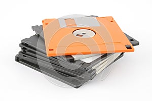 Stack of floppy disks