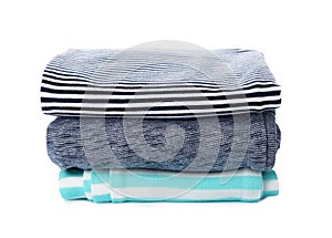 Stack of folded child clothes