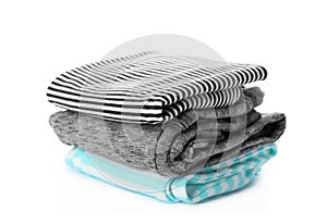 Stack of folded child clothes