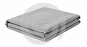 Stack of folded gray fabric sheets