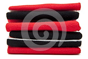 Stack of folded scarves