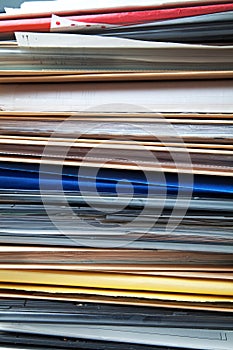 Stack of folders and documents